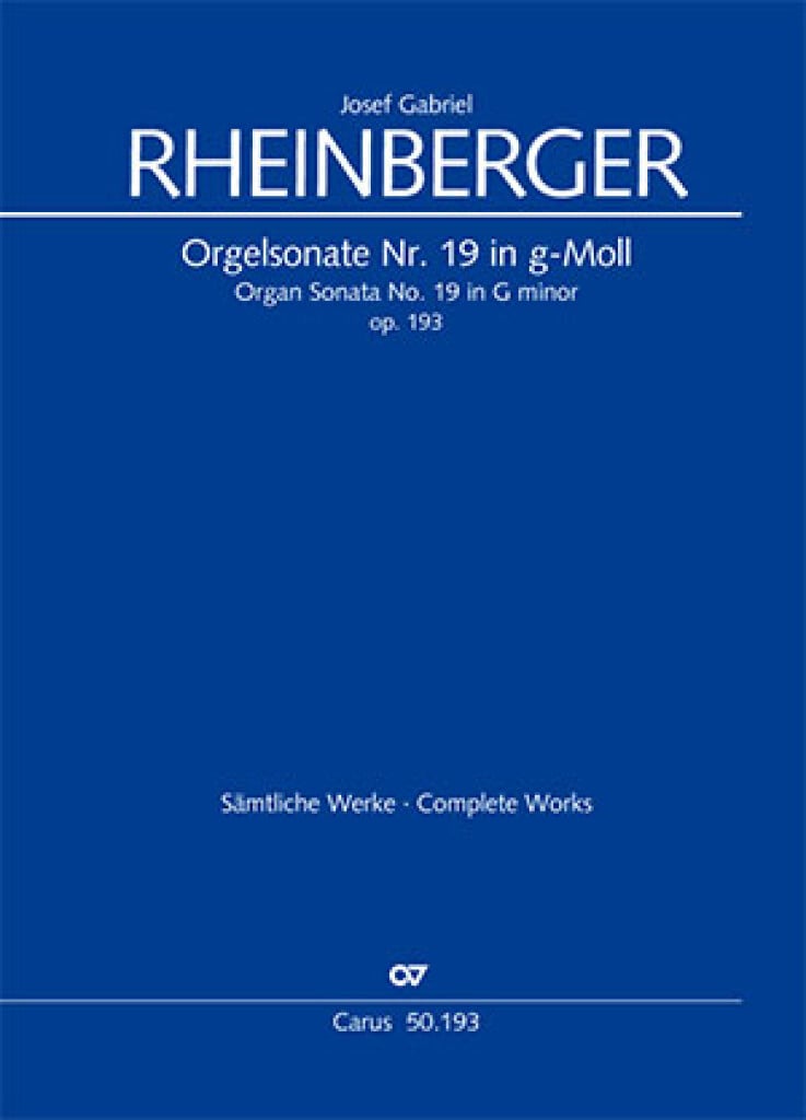 Orgelsonate Nr. 19 In G-Moll Op. 193